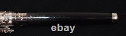 S T Dupont Wild West Rollerball Pen Limited Edition Platinum Black Laquer