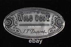 S T Dupont Wild West Rollerball Pen Limited Edition Platinum Black Laquer