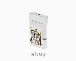 S. T. Dupont lighter Slimmy Flame IN Torch Picasso White IN Limited Edition
