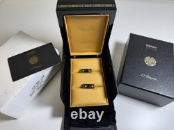S. T. Dupont limited edition shanghai diamonds lacquer & goldtone cufflinks france