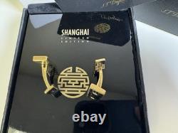 S. T. Dupont limited edition shanghai diamonds lacquer & goldtone cufflinks france