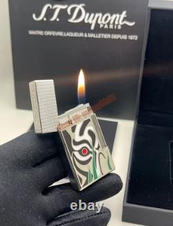 S. T. Dupont presents limited edition tiger-eye art-silver double striker lighter