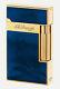 St Dupont Atelier Ligne Line 2 Limited Edition Gold Lighter Dark Blue 016134 Laq