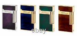 ST DUPONT ATELIER LIGNE LINE 2 LIMITED EDITION GOLD LIGHTER DARK BLUE 016134 laq