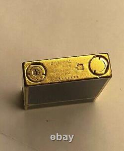 ST DUPONT EUROPA Line 2 Limited Edition Gold Lighter Blue Lacquer 1993