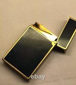 ST DUPONT EUROPA Line 2 Limited Edition Gold Lighter Blue Lacquer 1993