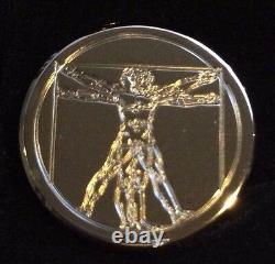 ST DUPONT VITRUVIAN MAN PRESTIGE LIMITED EDITION GOLD CUFFLINKS #xxx/1490