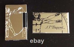 ST DUPONT VITRUVIAN MAN PRESTIGE LIMITED EDITION GOLD CUFFLINKS #xxx/1490