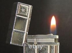 ST Dupont 60th Anniversary Lighter Limited Edition Silver Checkered From Japan