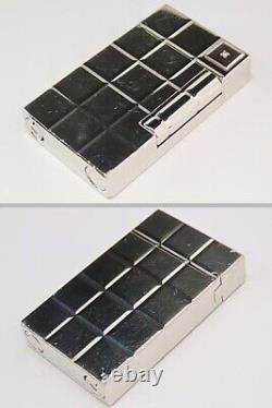 ST Dupont 60th Anniversary Lighter Limited Edition Silver Checkered From Japan