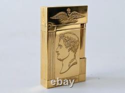 ST Dupont Lighter Ligne 2 Gold Plated Napoleon Limited Edition 2006 Vintage RARE