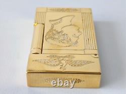 ST Dupont Lighter Ligne 2 Gold Plated Napoleon Limited Edition 2006 Vintage RARE
