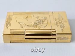 ST Dupont Lighter Ligne 2 Gold Plated Napoleon Limited Edition 2006 Vintage RARE