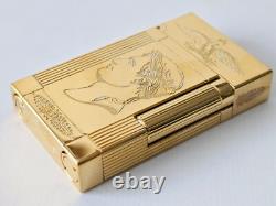 ST Dupont Lighter Ligne 2 Gold Plated Napoleon Limited Edition 2006 Vintage RARE