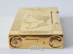 ST Dupont Lighter Ligne 2 Gold Plated Napoleon Limited Edition 2006 Vintage RARE