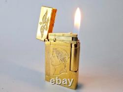 ST Dupont Lighter Ligne 2 Gold Plated Napoleon Limited Edition 2006 Vintage RARE