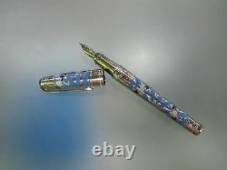 ST Dupont Limited Edition 252/2500 Andalusia Light Blue Fountain Pen. NIB