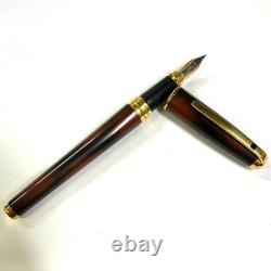 ST Dupont Tortoise Shell Fountain Pen with Lacquer Finish