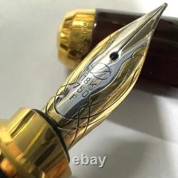 ST Dupont Tortoise Shell Fountain Pen with Lacquer Finish