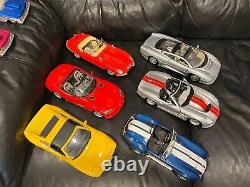 Shelby Series 1, Cobra Jaguar XJ220, Impala, Ferrari 118 & 124Diecast (9)