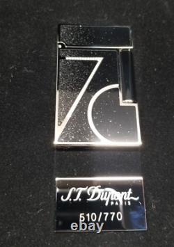 St Dupont 70th Anniversary Diamonds Black Ligne Line 2 Lighter Limited Edition