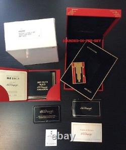 St Dupont Art Deco 1996 Ligne 2 Line 2 Limited Edition Lighter Black Red Lacquer