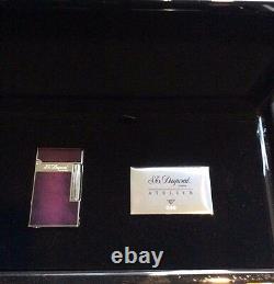 St Dupont Atelier Line 2 Limited Edition Lighter #1000 Purple Lacquer 16260