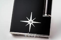 St Dupont Black Lacquer Solitaire Ligne Line 2 Limited Edition Diamond Lighter