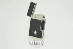 St Dupont Black Lacquer Solitaire Ligne Line 2 Limited Edition Diamond Lighter