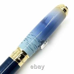 St Dupont Claude Monet Limited Edition Gold Blue Lacquer Ballpoint Pen 415049