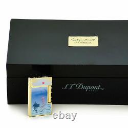 St Dupont Claude Monet Limited Edition Gold Blue Lacquer Ballpoint Pen 415049