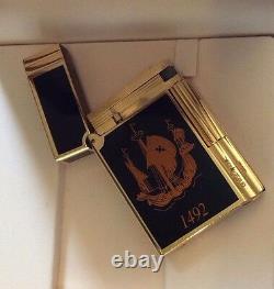 St Dupont Columbus Gatsby Limited Edition Lighter Black And Red Lacquer 1992