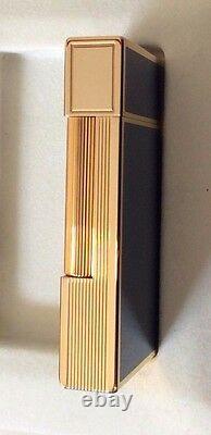 St Dupont Europa Linge 2 Line 2 Limited Edition Gold Lighter Blue Lacquer 1993