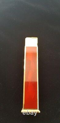 St Dupont Gold Dust Red Lacquer Table Jeroboam Limited Edition Lighter Rare