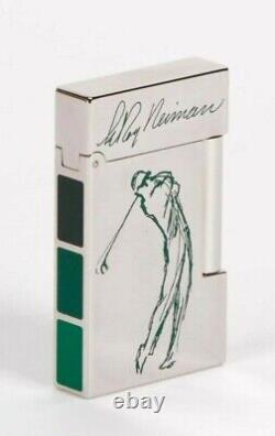 St Dupont Leroy Neiman Golf Limited Edition Line 2 Lighter Green Lacquer 16003