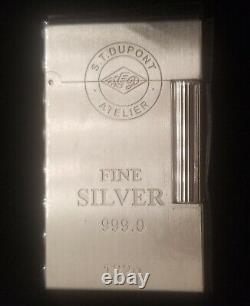 St Dupont Ligne Line 2 Limited Edition 999 122g Silver Ingot Lighter C16649 New