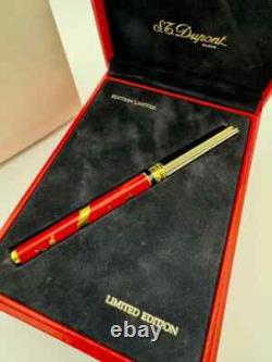St Dupont Limited Edition 1997 Hong Kong Rollerball Pen Gold Red Lacquer 262/997