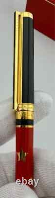 St Dupont Limited Edition 1997 Hong Kong Rollerball Pen Gold Red Lacquer 262/997