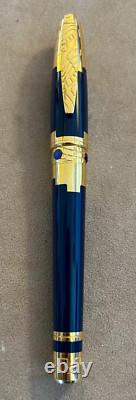 St Dupont Limited Edition 1998 Nuevo Mundo Fountain Pen Gold Saphire Lacquer