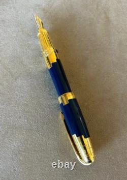 St Dupont Limited Edition 1998 Nuevo Mundo Fountain Pen Gold Saphire Lacquer