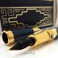 St Dupont Limited Edition 1998 Nuevo Mundo Fountain Pen Gold Saphire Lacquer