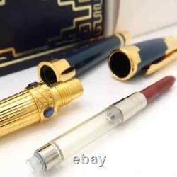 St Dupont Limited Edition 1998 Nuevo Mundo Fountain Pen Gold Saphire Lacquer