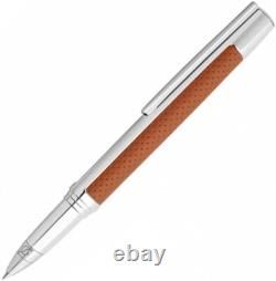 St Dupont Limited Edition Defi Rollerball Pen Brown Perforated Leather 402676