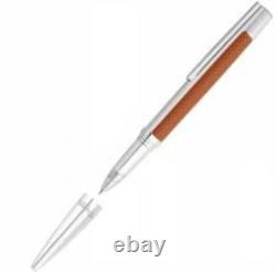 St Dupont Limited Edition Defi Rollerball Pen Brown Perforated Leather 402676