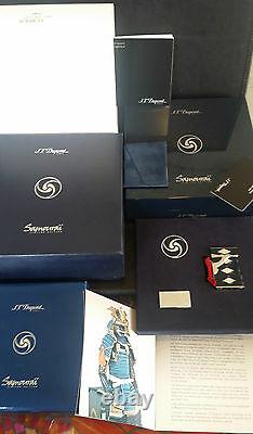 St Dupont Limited Edition Samurai Line 2 Ligne 2 Lighter Lacquer Platinum New