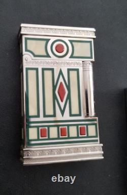 St Dupont Medici Limited Edition Line Ligne 2 Lighter From 2005 Green Stone #646