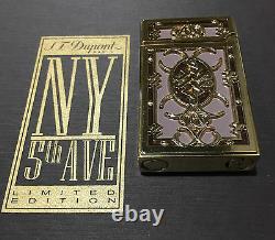 St Dupont Ny 5th Ave Ligne 2 Line 2 Limited Edition Gold Lighter Purple Lacquer