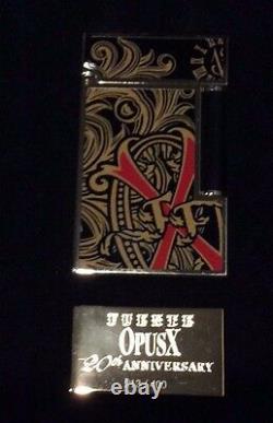 St Dupont Opus X Linge 2 Line 2 Limited Edition Gold Lighter Black Lacquer 20th