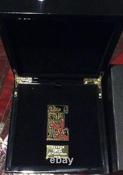 St Dupont Opus X Linge 2 Line 2 Limited Edition Gold Lighter Black Lacquer 20th