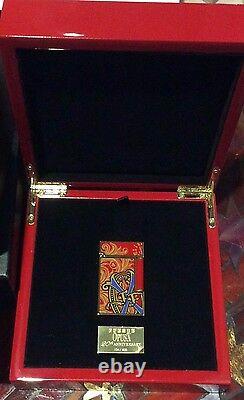 St Dupont Opus X Linge 2 Line 2 Limited Edition Gold Lighter Red Lacquer 2oth An
